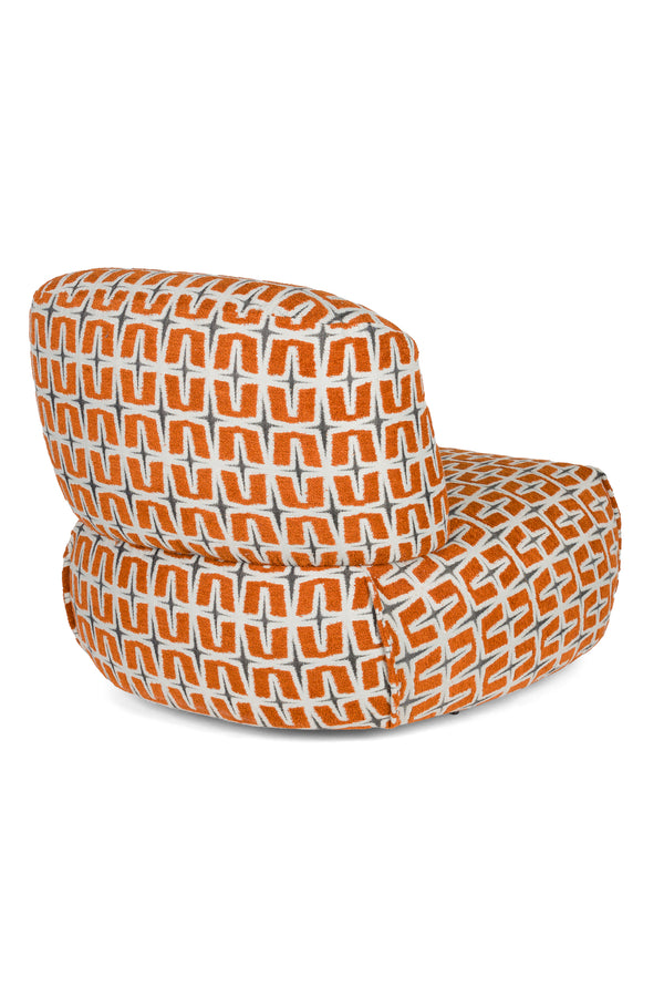 Loungestoel ritz beige burned oranje