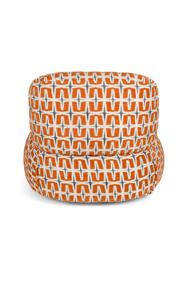 Loungestoel ritz beige burned oranje