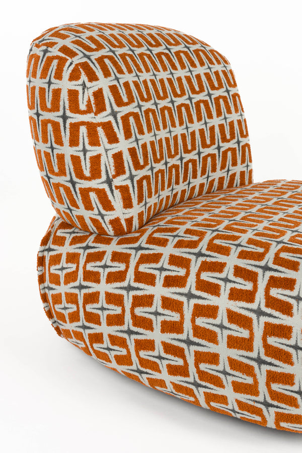 Loungestoel ritz beige burned oranje