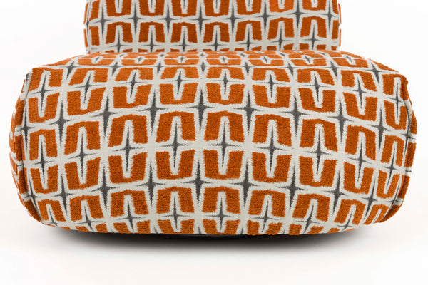 Loungestoel ritz beige burned oranje