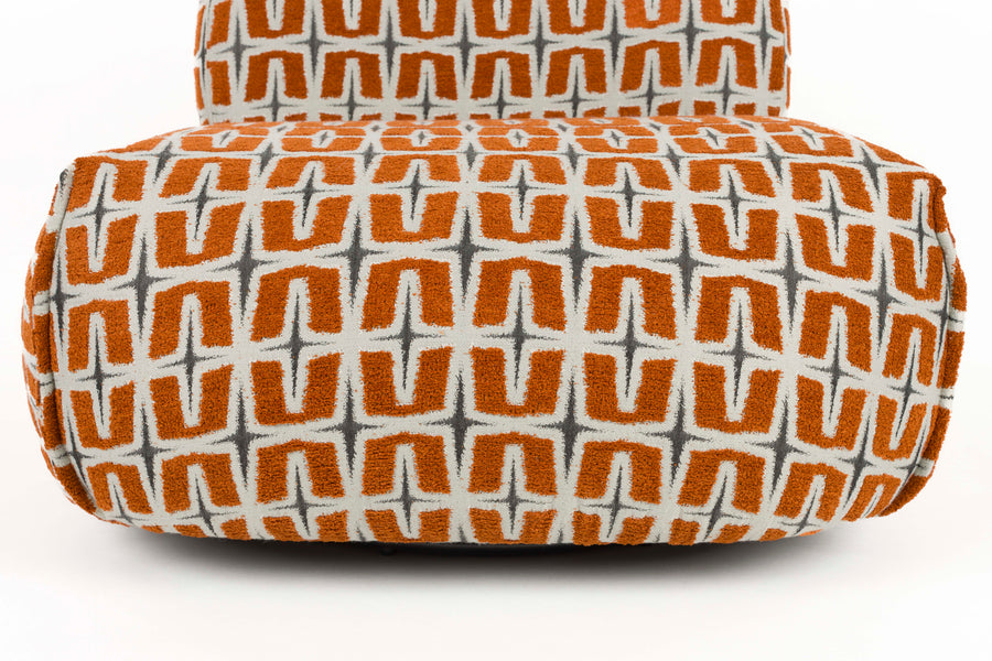Loungestoel ritz beige burned oranje