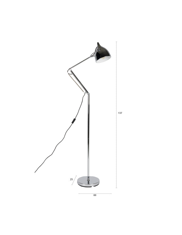 Reader leeslamp/ vloerlamp chrome