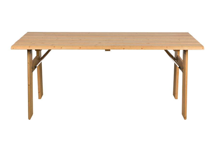 Avenue tuintafel/ picknicktafel opklapbaar 180x79 cm naturel/ bruin
