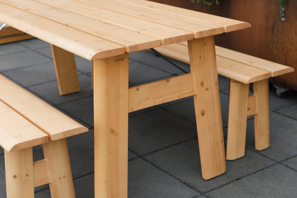 Avenue tuintafel/ picknicktafel opklapbaar 180x79 cm naturel/ bruin
