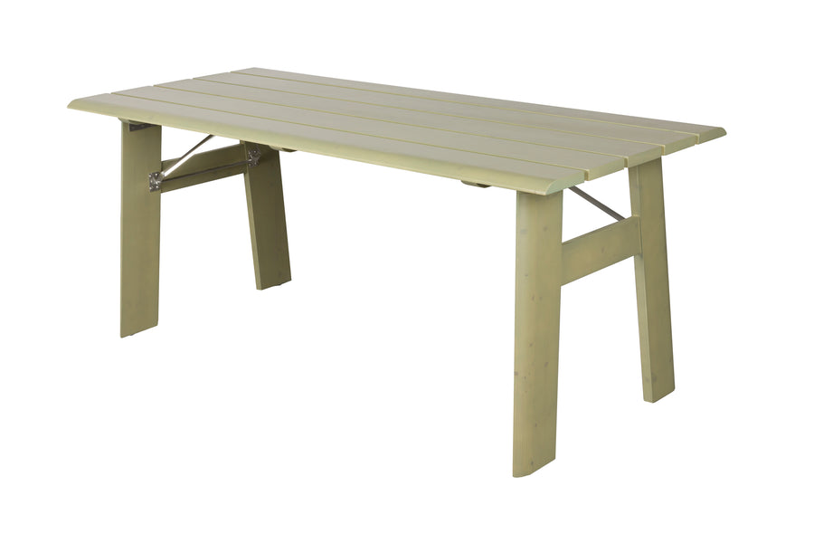 Avenue tuintafel/ picknicktafel opklapbaar 180x79 cm hout groen