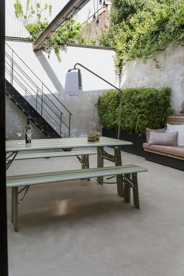 Avenue tuintafel/ picknicktafel opklapbaar 180x79 cm hout groen