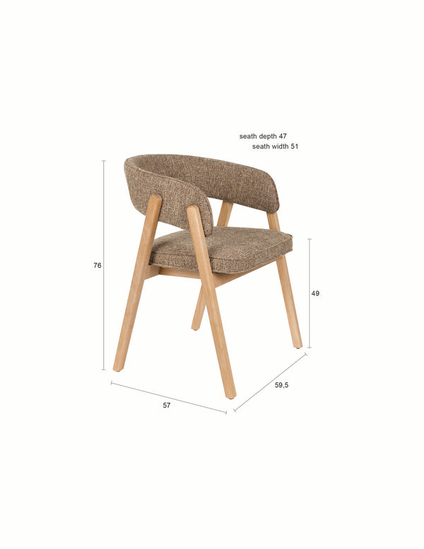 Fauteuil bright bruin