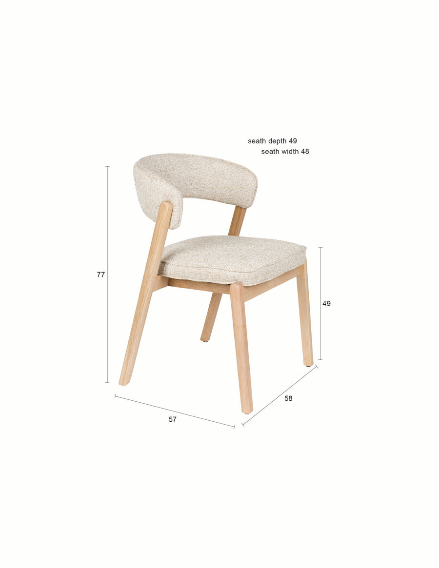 Stoel bright beige (set of 2)