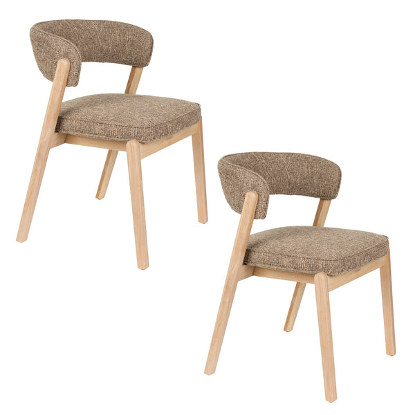 Stoel bright bruin (set of 2)