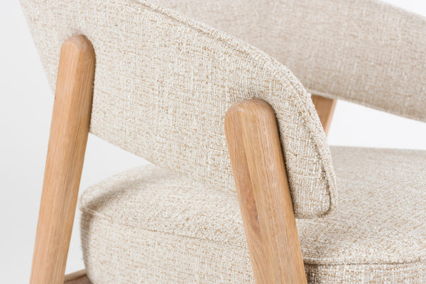 Loungestoel bright beige