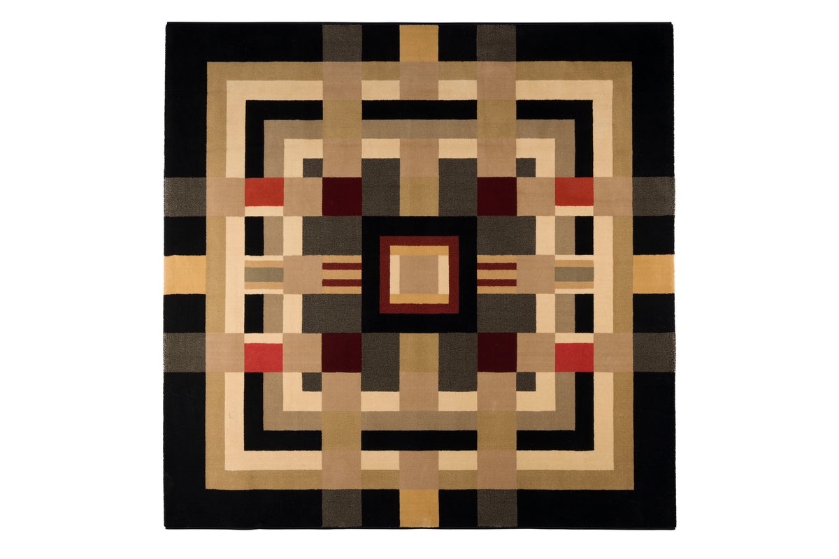 Urban maze vloerkleed 160 x 160 cm