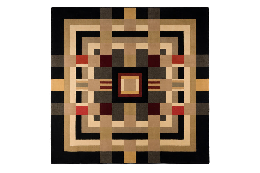 Urban maze vloerkleed 160 x 160 cm