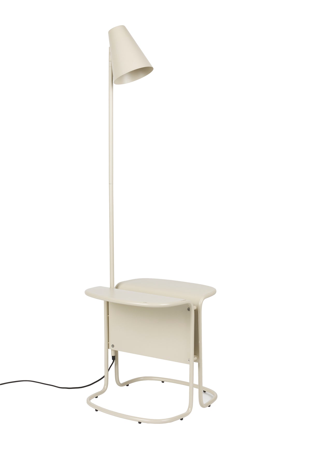 Lustor vloerlamp + bijzettafel beige
