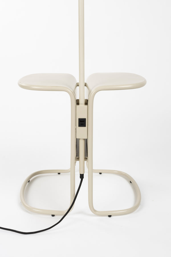 Lustor vloerlamp + bijzettafel beige