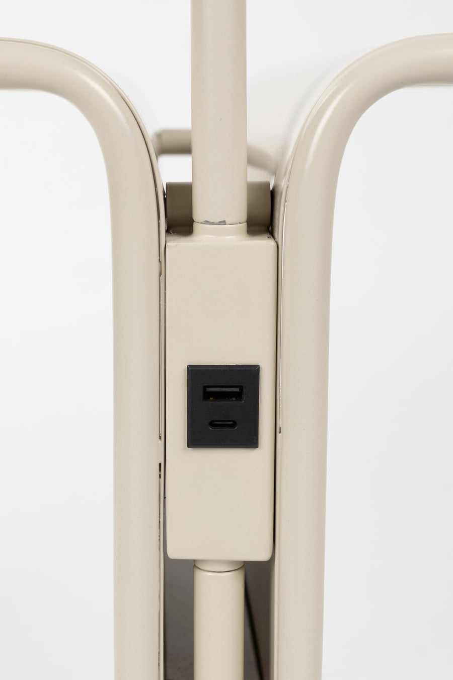 Lustor vloerlamp + bijzettafel beige
