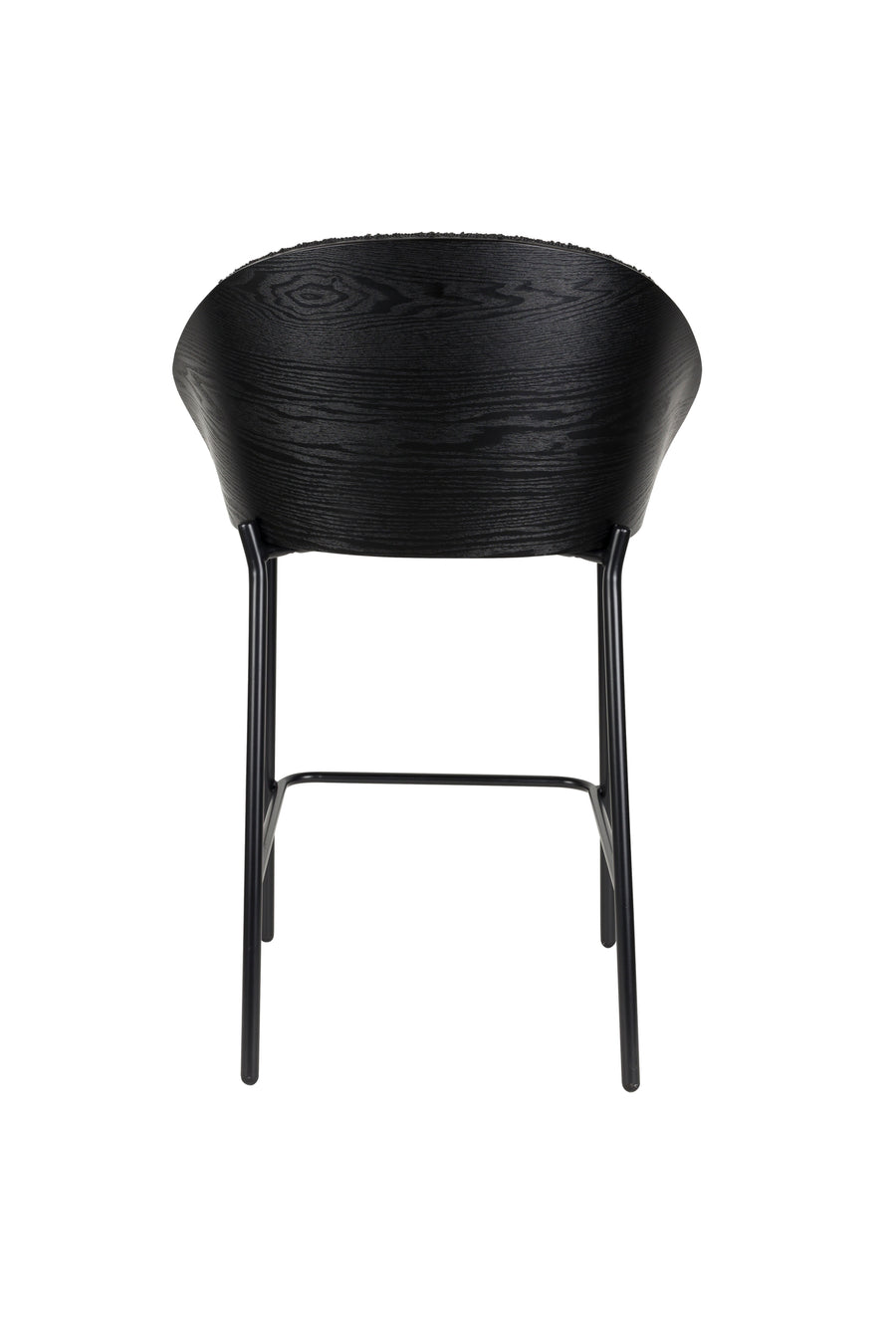 Rodin barkruk rugleuning 65 cm bouclé zwart (set of 2)
