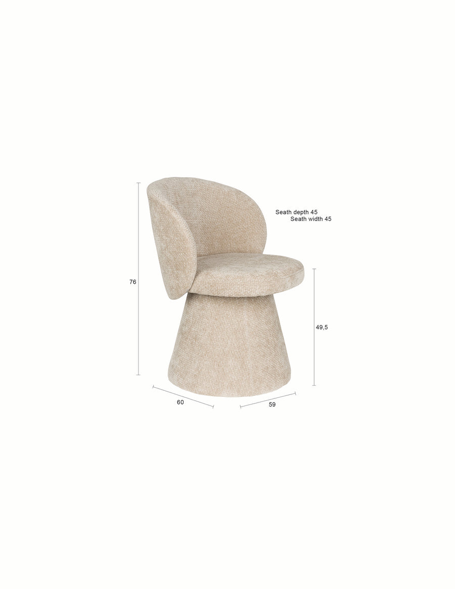 Stoel Milly Taupe