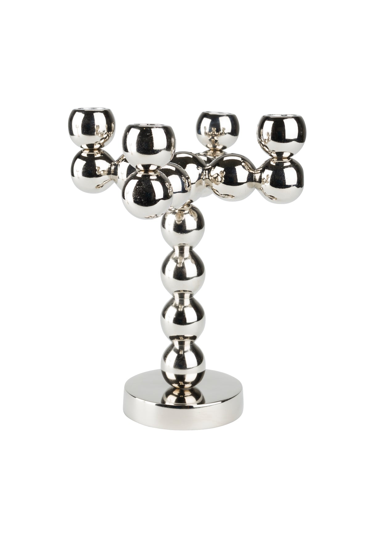 Kaarsenhouder Bubbles Four Glanzend Zilver (set van 4)