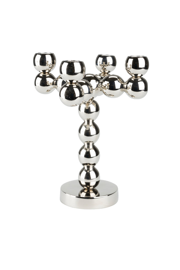 Kaarsenhouder Bubbles Four Glanzend Zilver (set van 4)