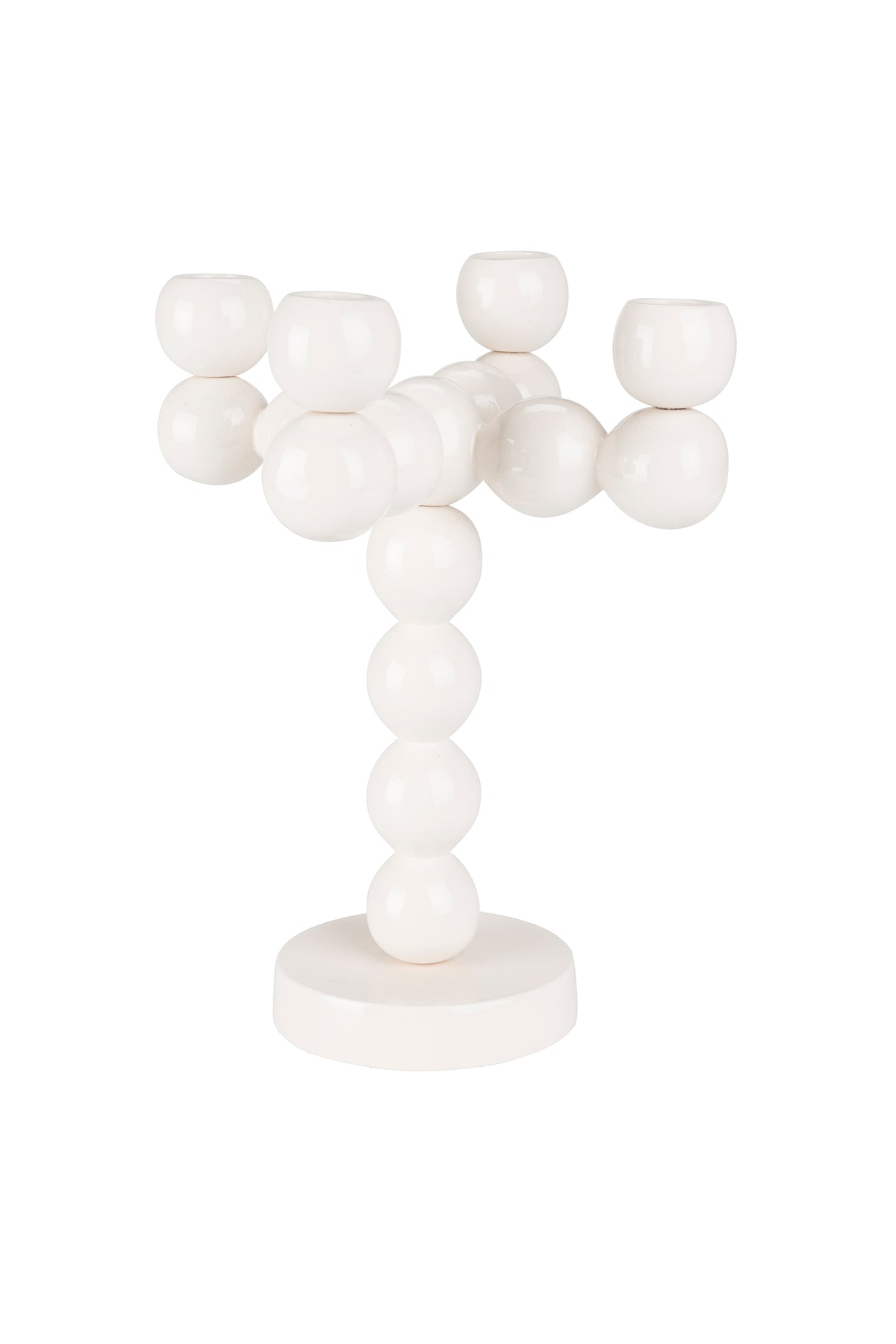 Kaarsenhouder Bubbles Four Glanzend Beige (set van 4)