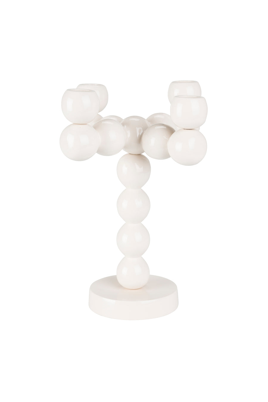 Kaarsenhouder Bubbles Four Glanzend Beige (set van 4)