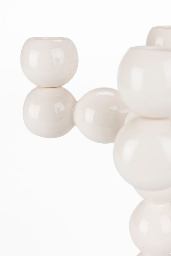 Kaarsenhouder Bubbles Four Glanzend Beige (set van 4)