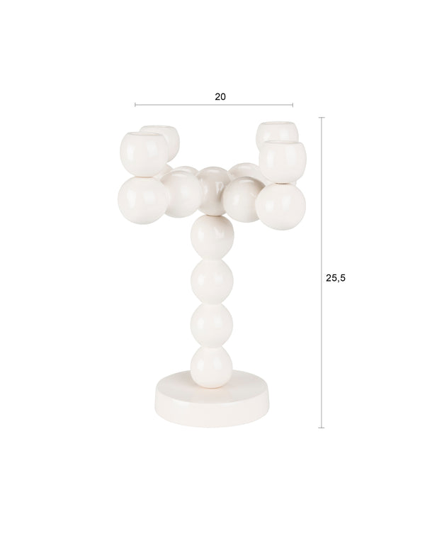 Kaarsenhouder Bubbles Four Glanzend Beige (set van 4)