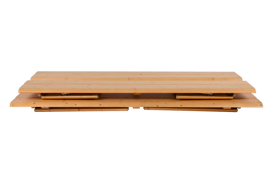 Avenue tuintafel/ picknicktafel/ biertafel met 2 banken opklapbaar hout naturel/ bruin