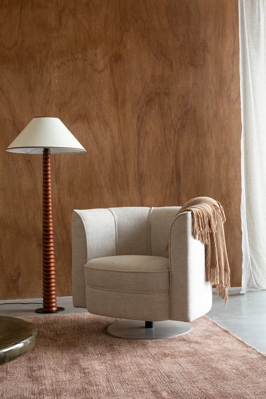 Loungestoel Flower Beige
