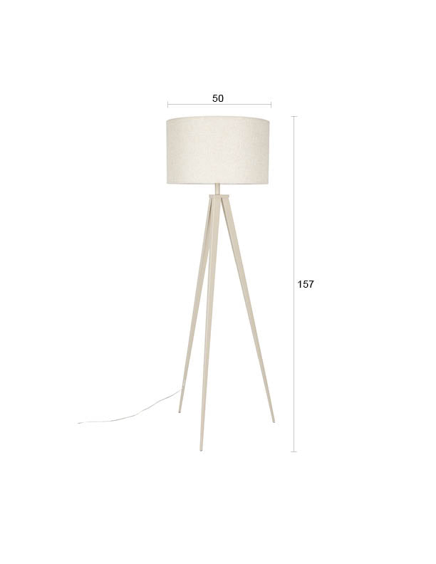 Vloerlamp Tripod Beige