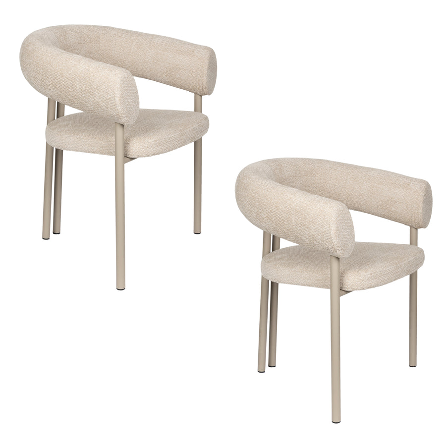 Fauteuil Heels Beige (set van 2)
