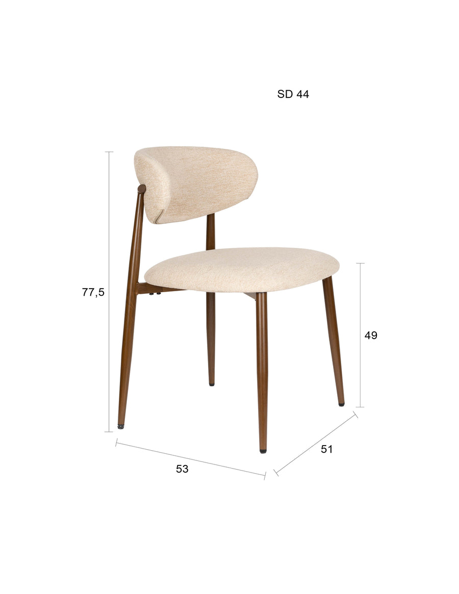 Stoel Noor Beige (set of 2)