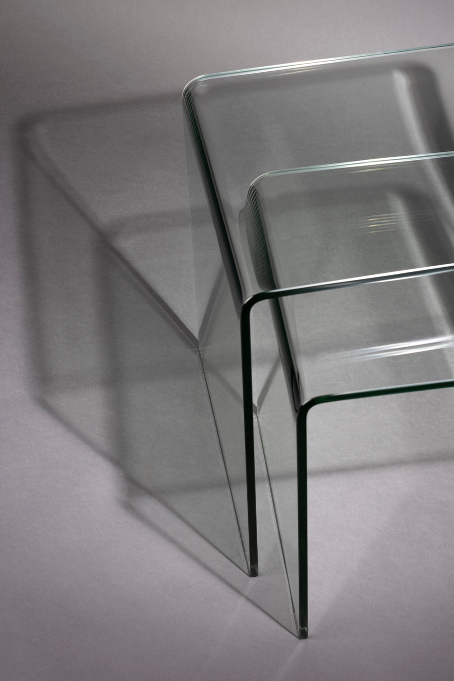 Zijtafel Vetro Set van 2 Transparant