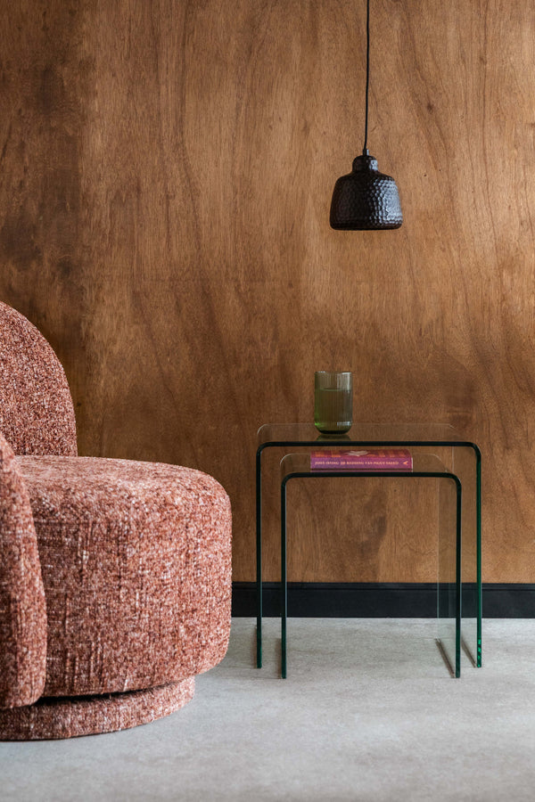Zijtafel Vetro Set van 2 Transparant