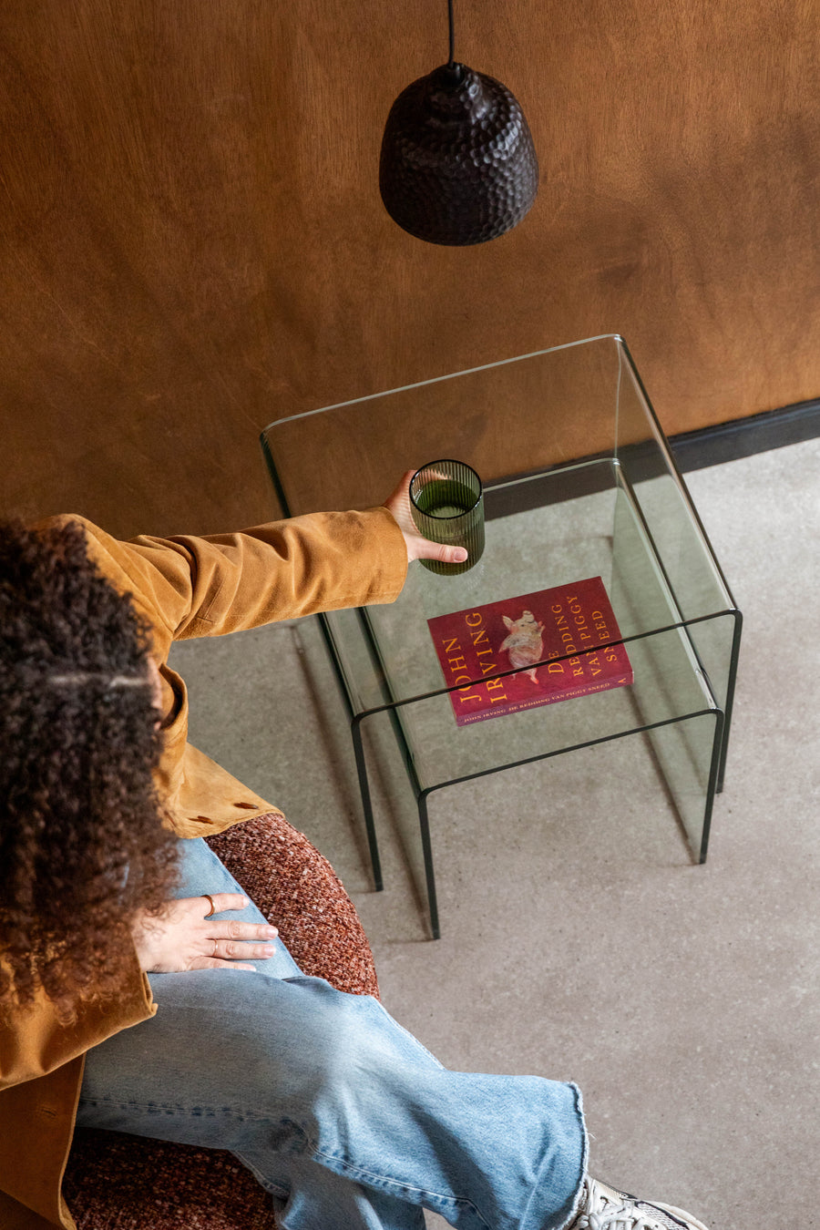 Zijtafel Vetro Set van 2 Transparant