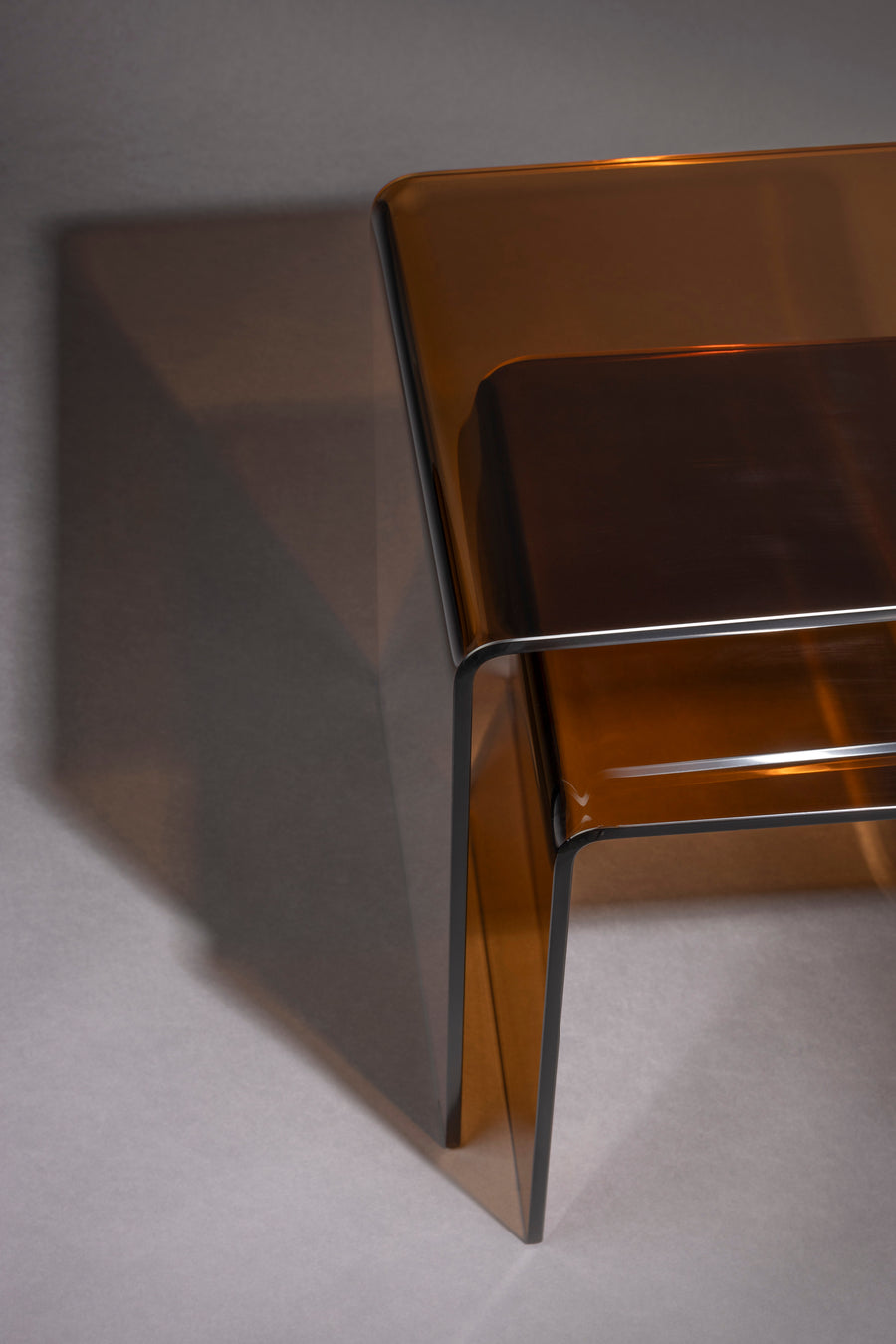 Zijtafel Vetro Set van 2 Bruin