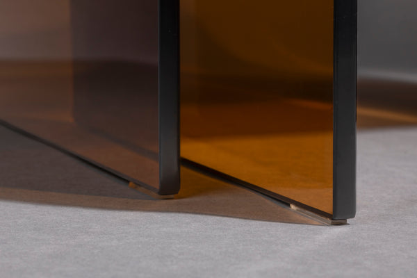 Zijtafel Vetro Set van 2 Bruin