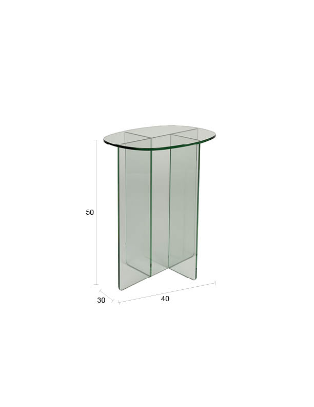 Zijtafel Linea Transparant