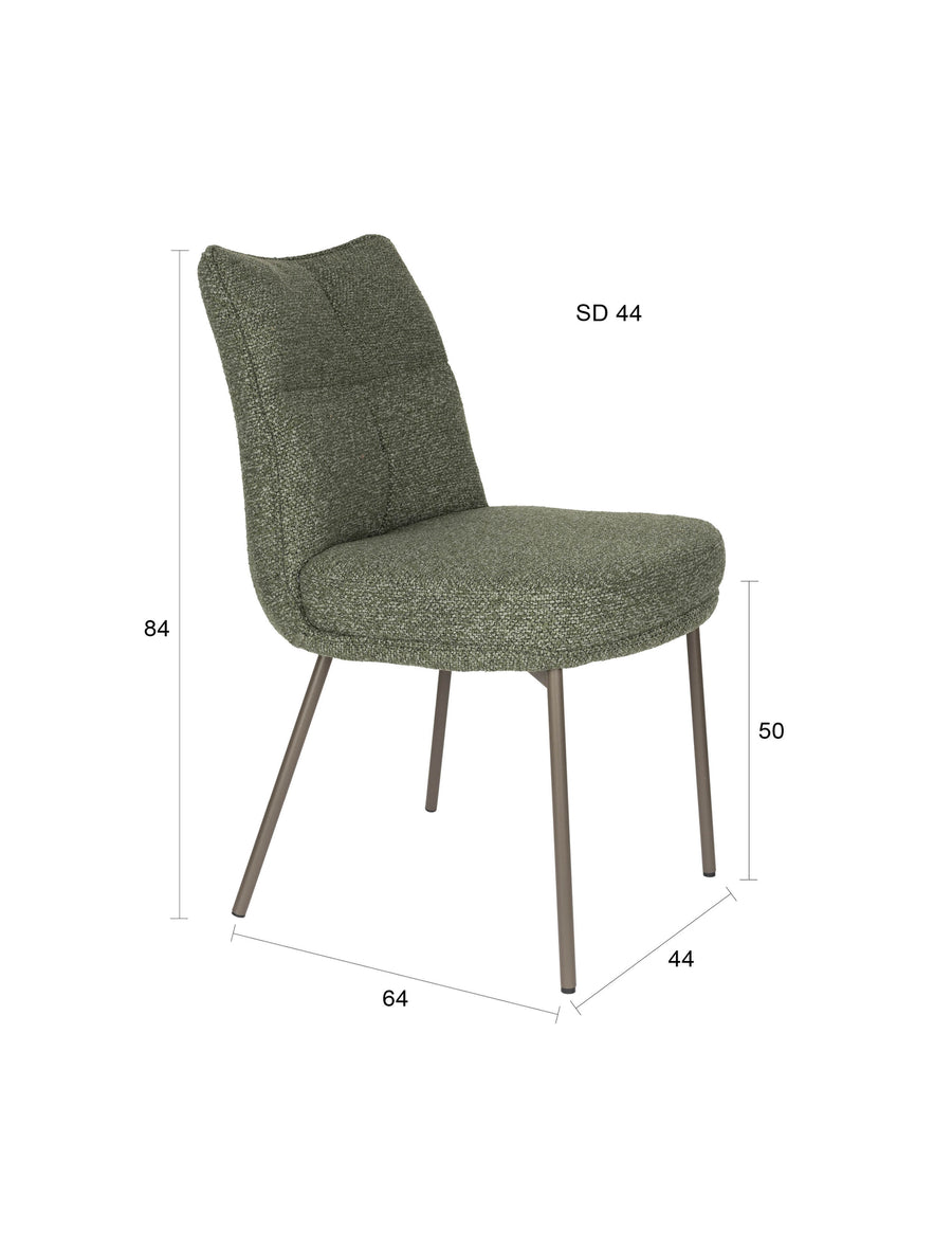Stoel Jacques Groen (set of 2)