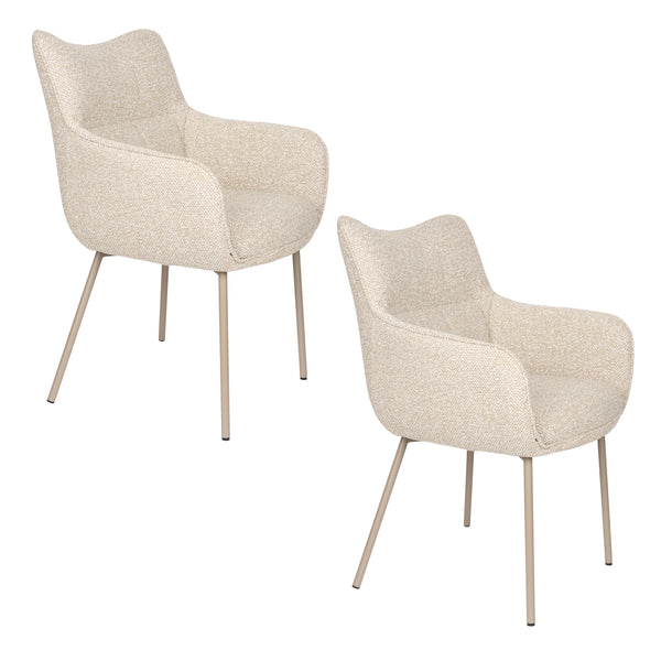 Fauteuil Jacques Beige (set of 2)