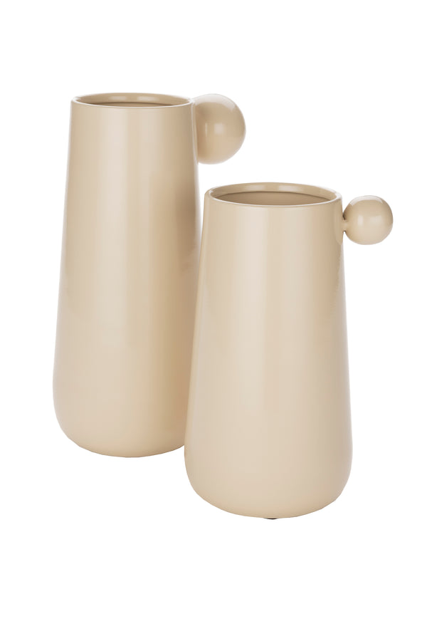 Vaas Dot L Beige (set van 8)