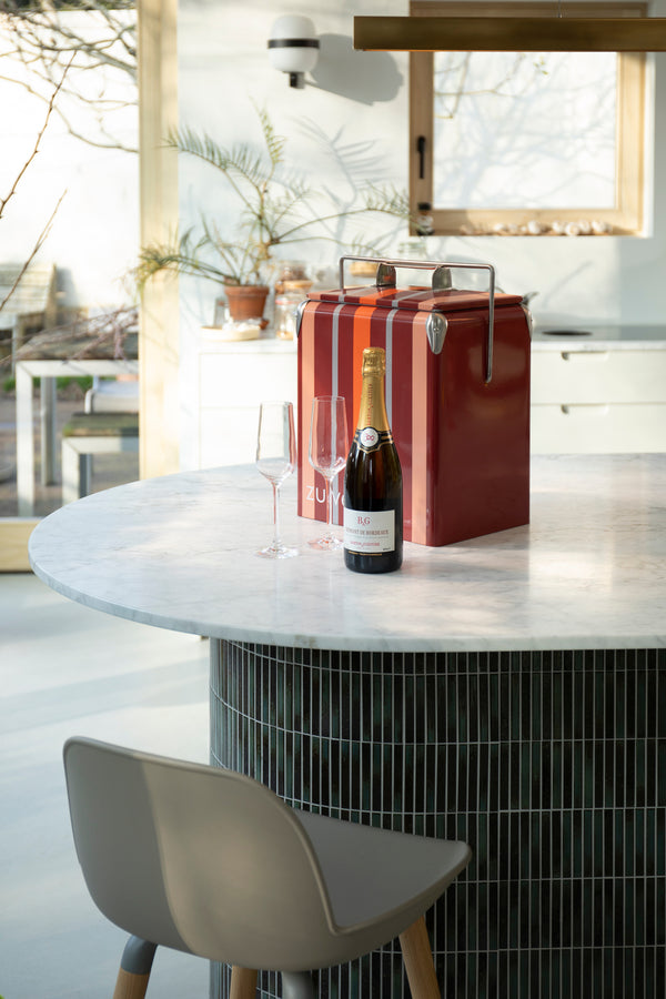 Cooler Be Wijn Strepen Burgundy