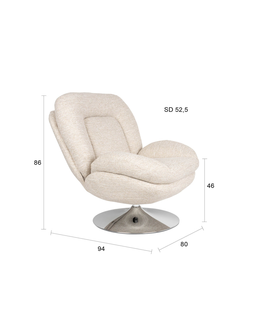Loungestoel Romy Taupe