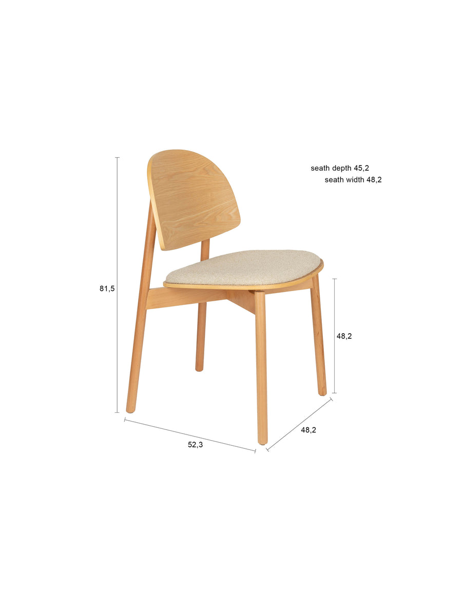 Stoel Sunrise Naturel (set van 2)