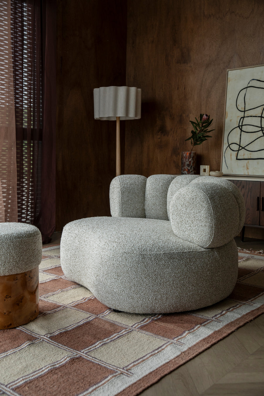Loungestoel Duvane Beige