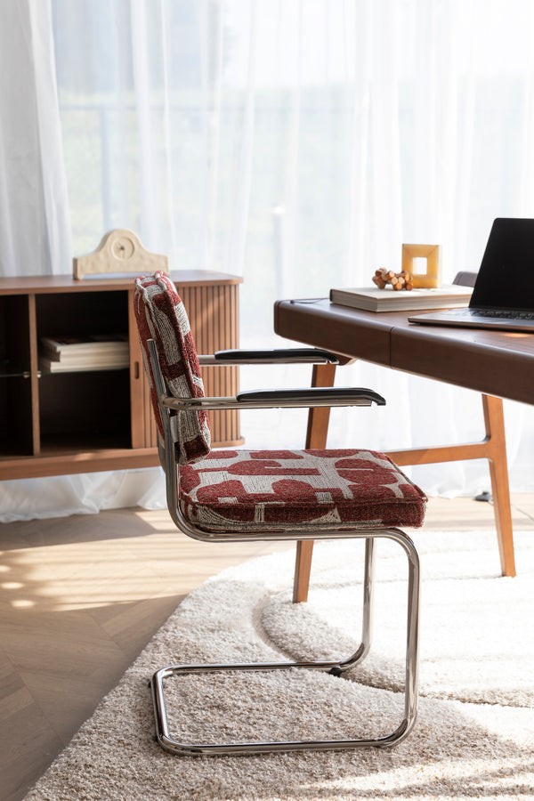 Fauteuil Ridge Deco Symbolen Rood (set van 2)