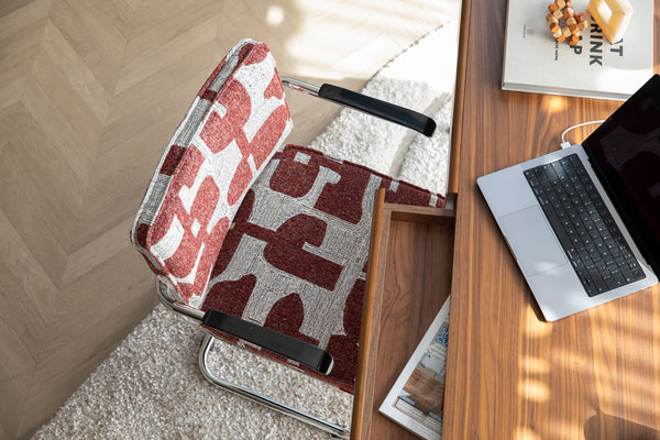 Fauteuil Ridge Deco Symbolen Rood (set van 2)