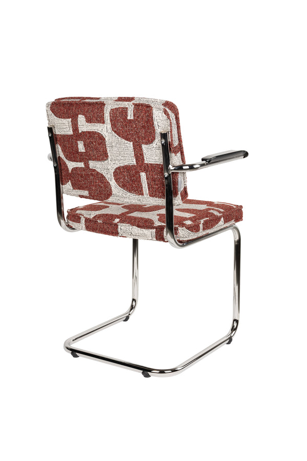 Fauteuil Ridge Deco Symbolen Rood (set van 2)