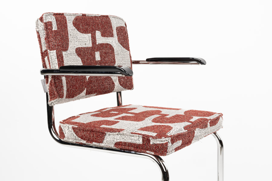 Fauteuil Ridge Deco Symbolen Rood (set van 2)