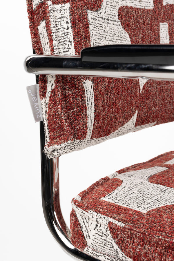 Fauteuil Ridge Deco Symbolen Rood (set van 2)